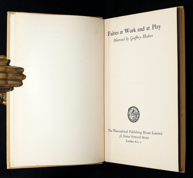 1925 Rare First Edition- Fairies at Work and at Play observed by Geoffrey Hodson