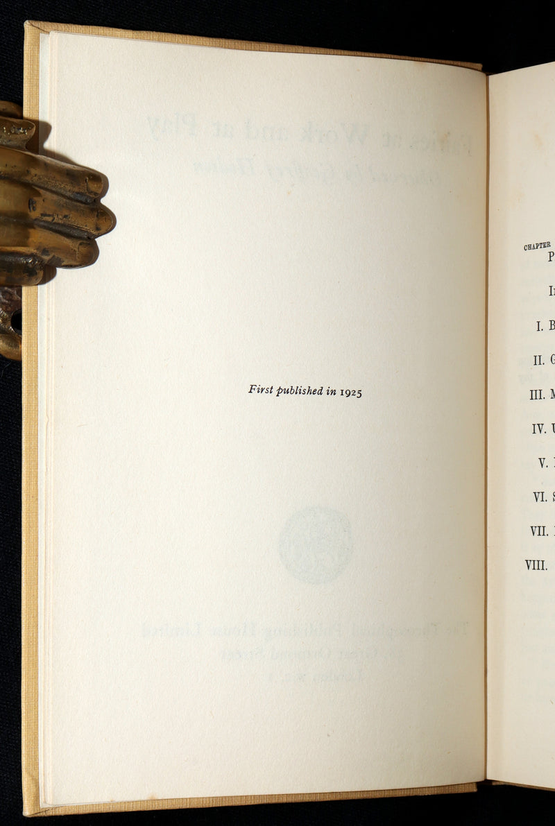 1925 Rare First Edition- Fairies at Work and at Play observed by Geoffrey Hodson