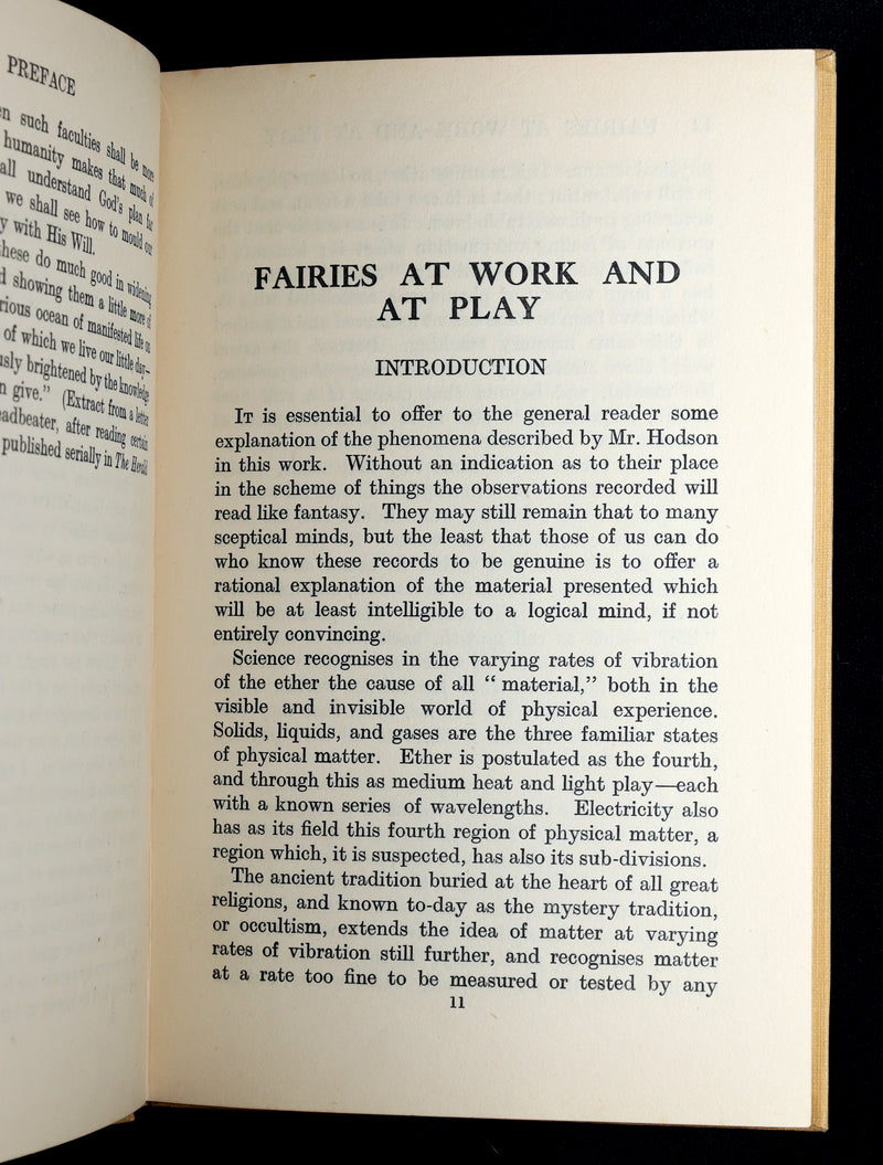 1925 Rare First Edition- Fairies at Work and at Play observed by Geoffrey Hodson