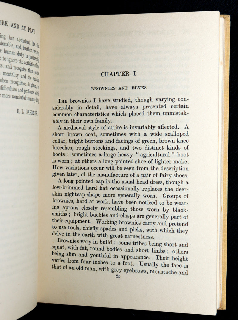 1925 Rare First Edition- Fairies at Work and at Play observed by Geoffrey Hodson