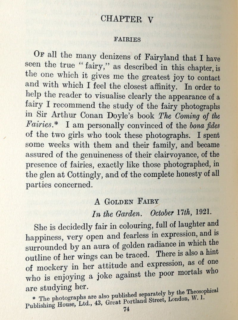 1925 Rare First Edition- Fairies at Work and at Play observed by Geoffrey Hodson