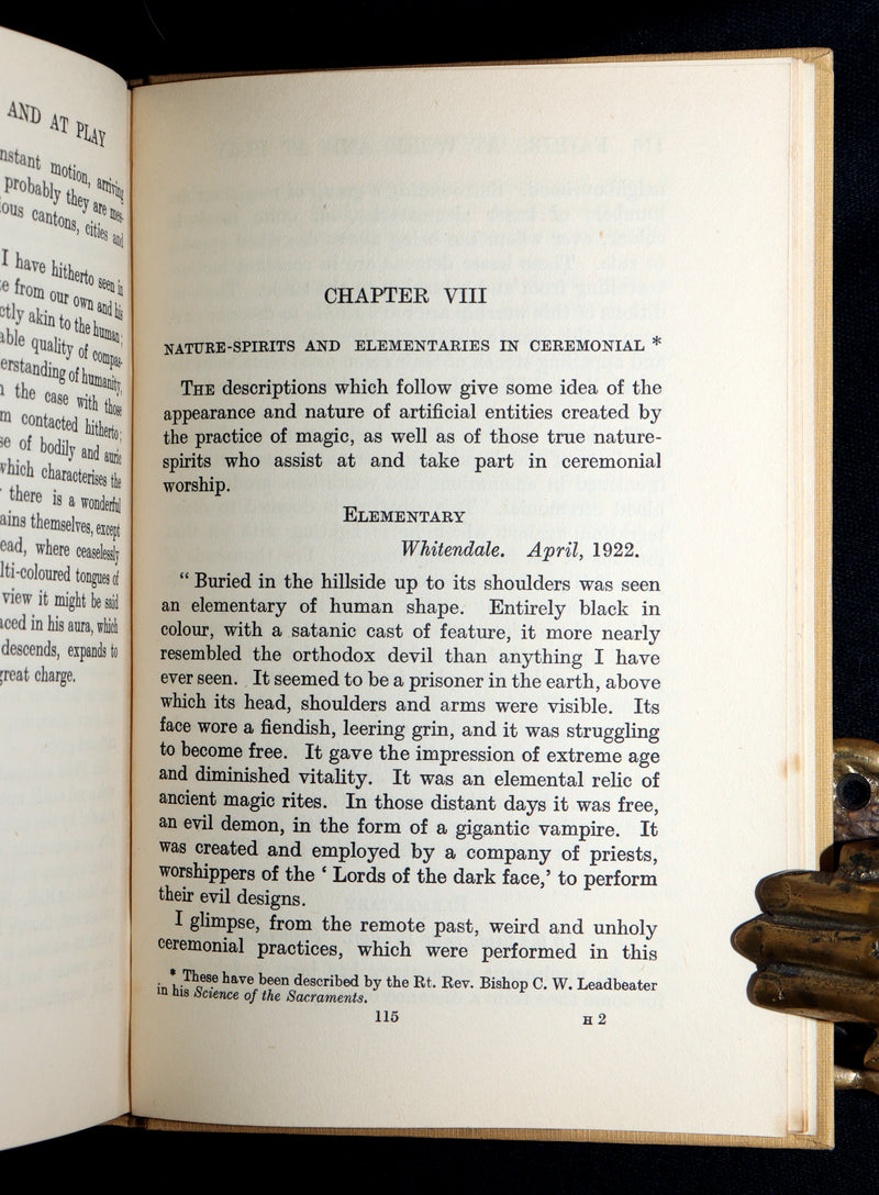 1925 Rare First Edition- Fairies at Work and at Play observed by Geoffrey Hodson