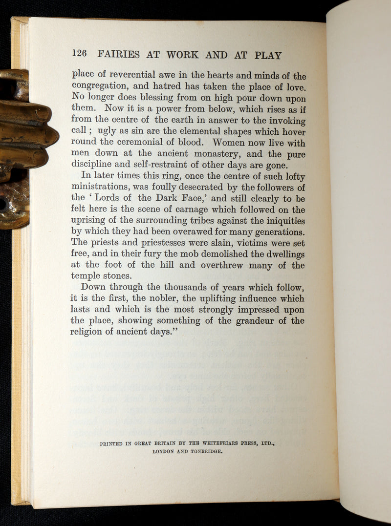 1925 Rare First Edition- Fairies at Work and at Play observed by Geoffrey Hodson