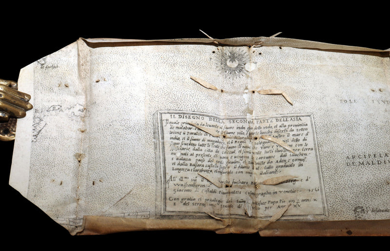 1560 Lyon Edition Bound in 16th-Century Vellum Map of Asia - Terence’s Comedies