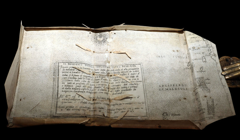 1560 Lyon Edition Bound in 16th-Century Vellum Map of Asia - Terence’s Comedies