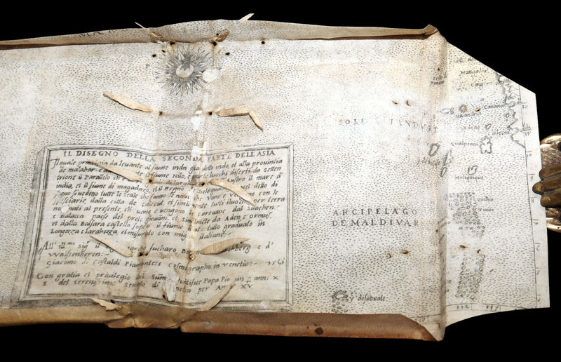 1560 Lyon Edition Bound in 16th-Century Vellum Map of Asia - Terence’s Comedies