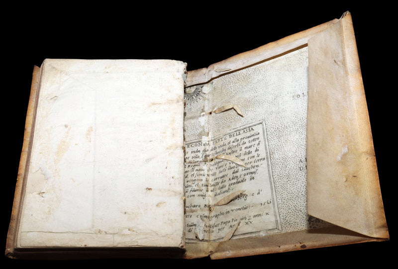 1560 Lyon Edition Bound in 16th-Century Vellum Map of Asia - Terence’s Comedies