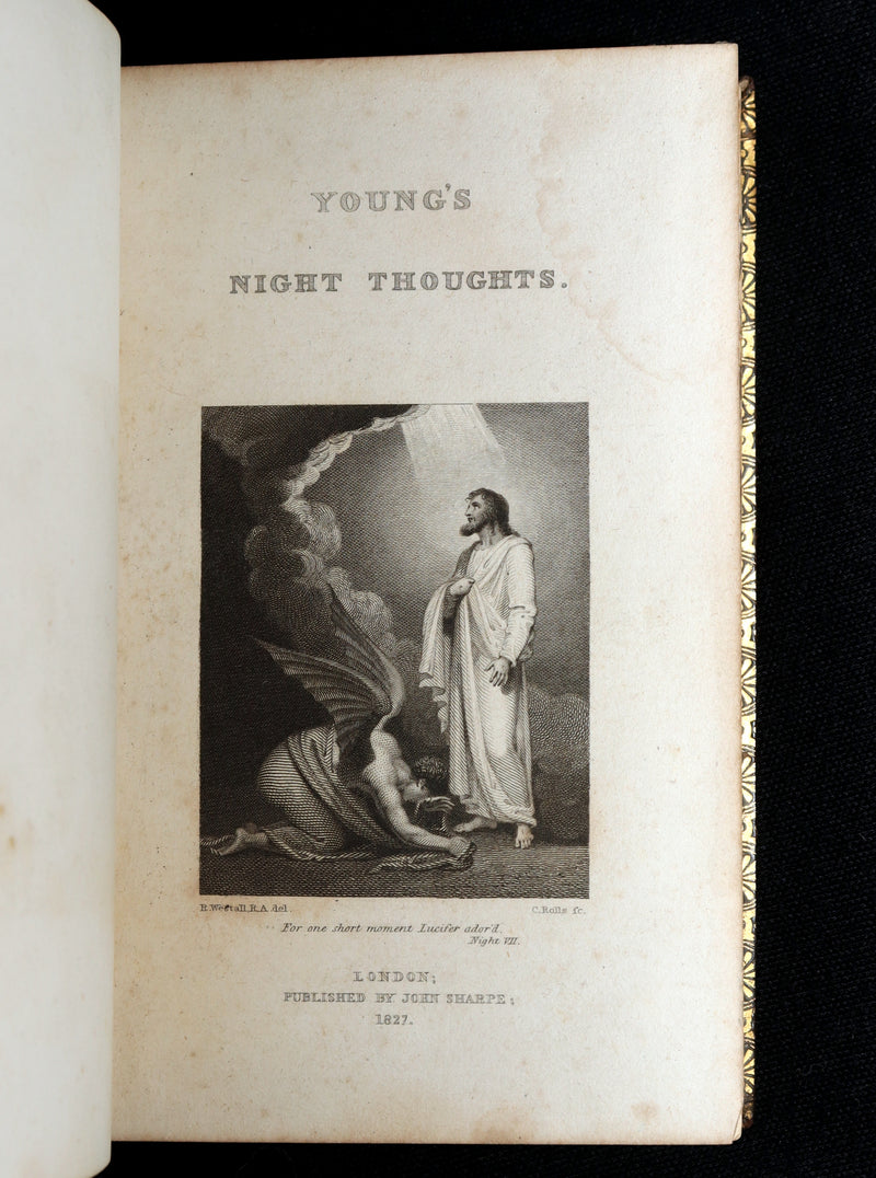 1827 Rare Edition ~ Night Thoughts on Life, Death, & Immortality by Edward Young