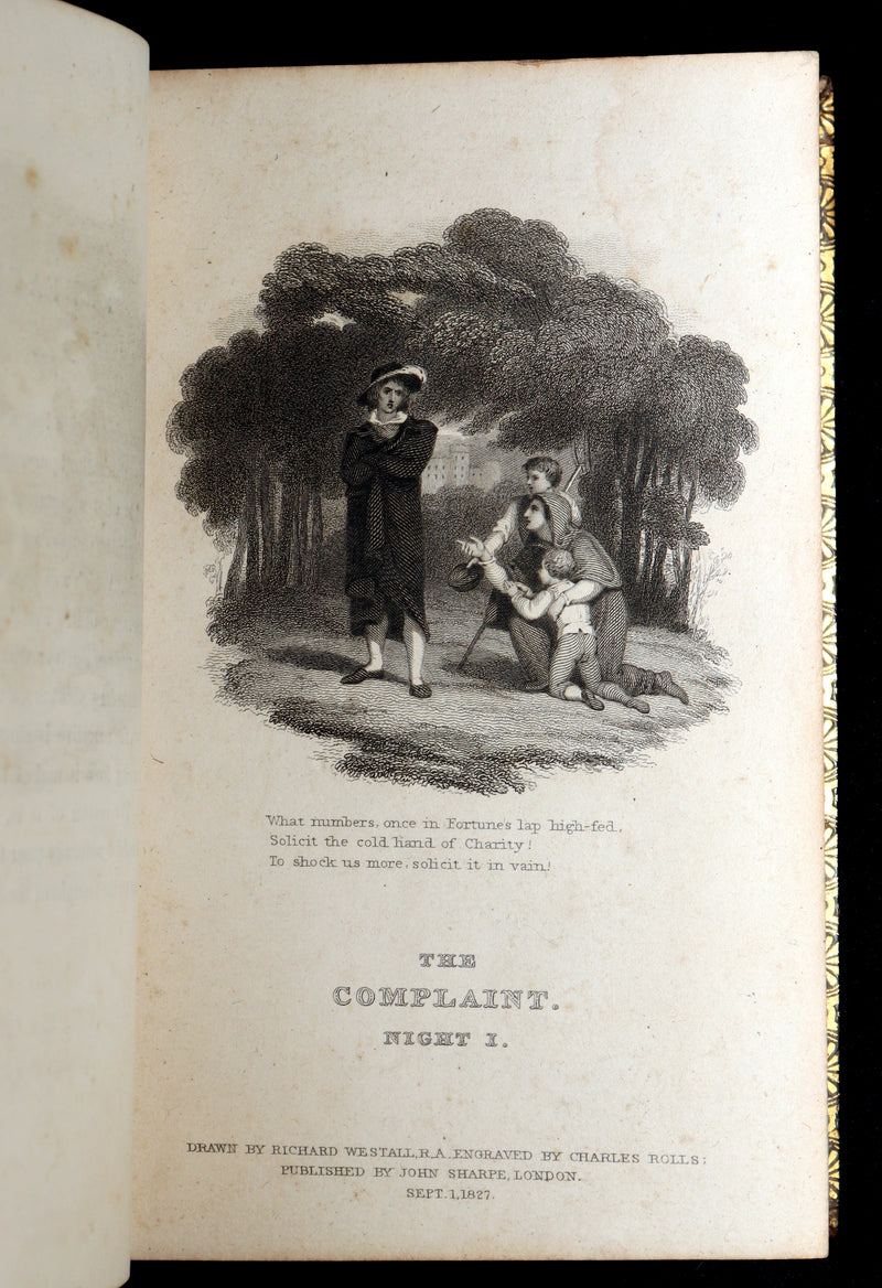 1827 Rare Edition ~ Night Thoughts on Life, Death, & Immortality by Edward Young