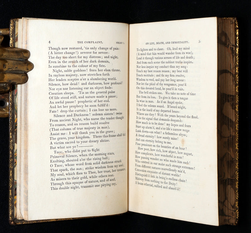 1827 Rare Edition ~ Night Thoughts on Life, Death, & Immortality by Edward Young