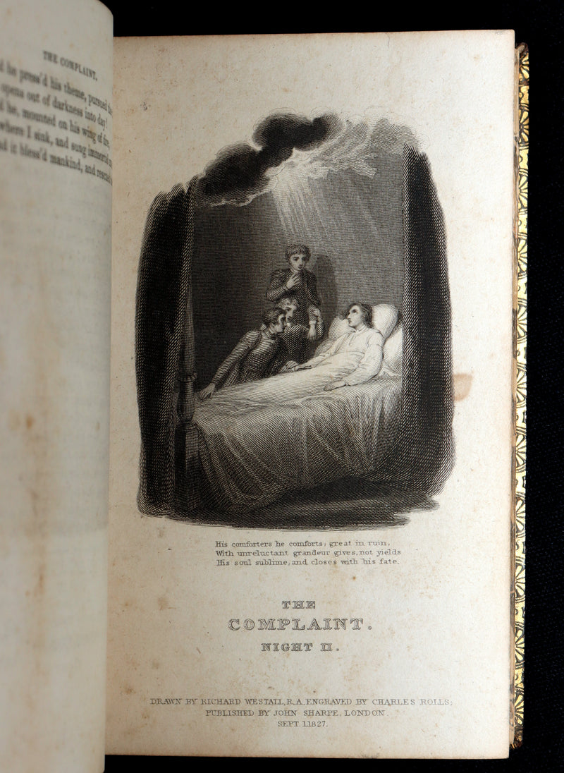 1827 Rare Edition ~ Night Thoughts on Life, Death, & Immortality by Edward Young