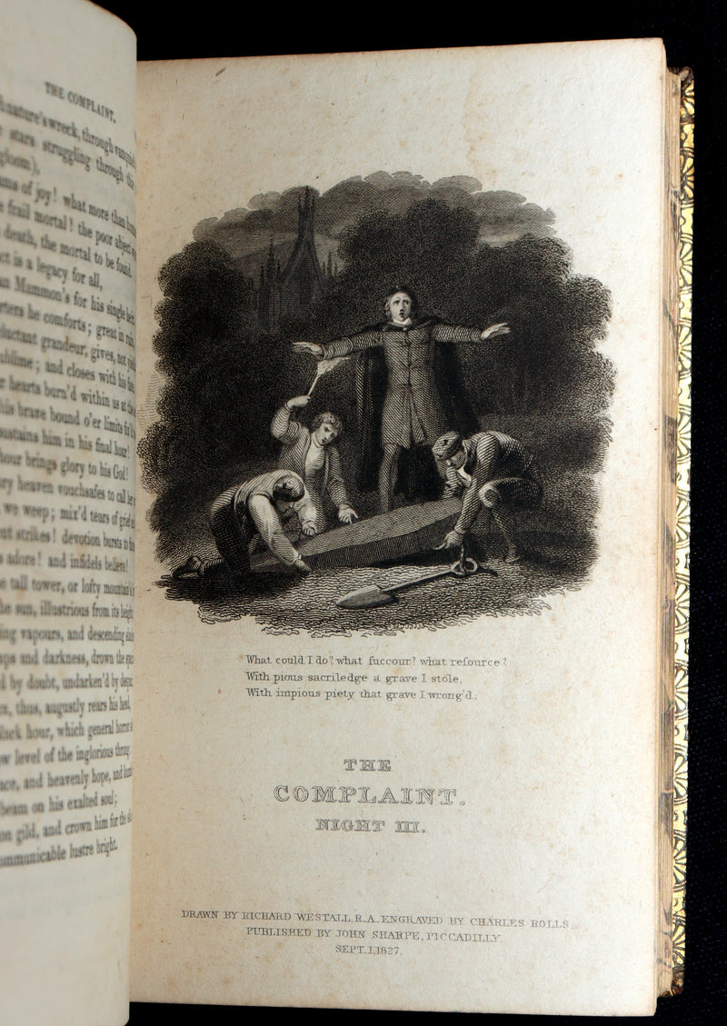 1827 Rare Edition ~ Night Thoughts on Life, Death, & Immortality by Edward Young