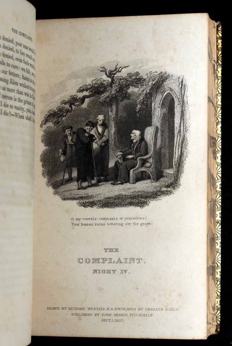 1827 Rare Edition ~ Night Thoughts on Life, Death, & Immortality by Edward Young