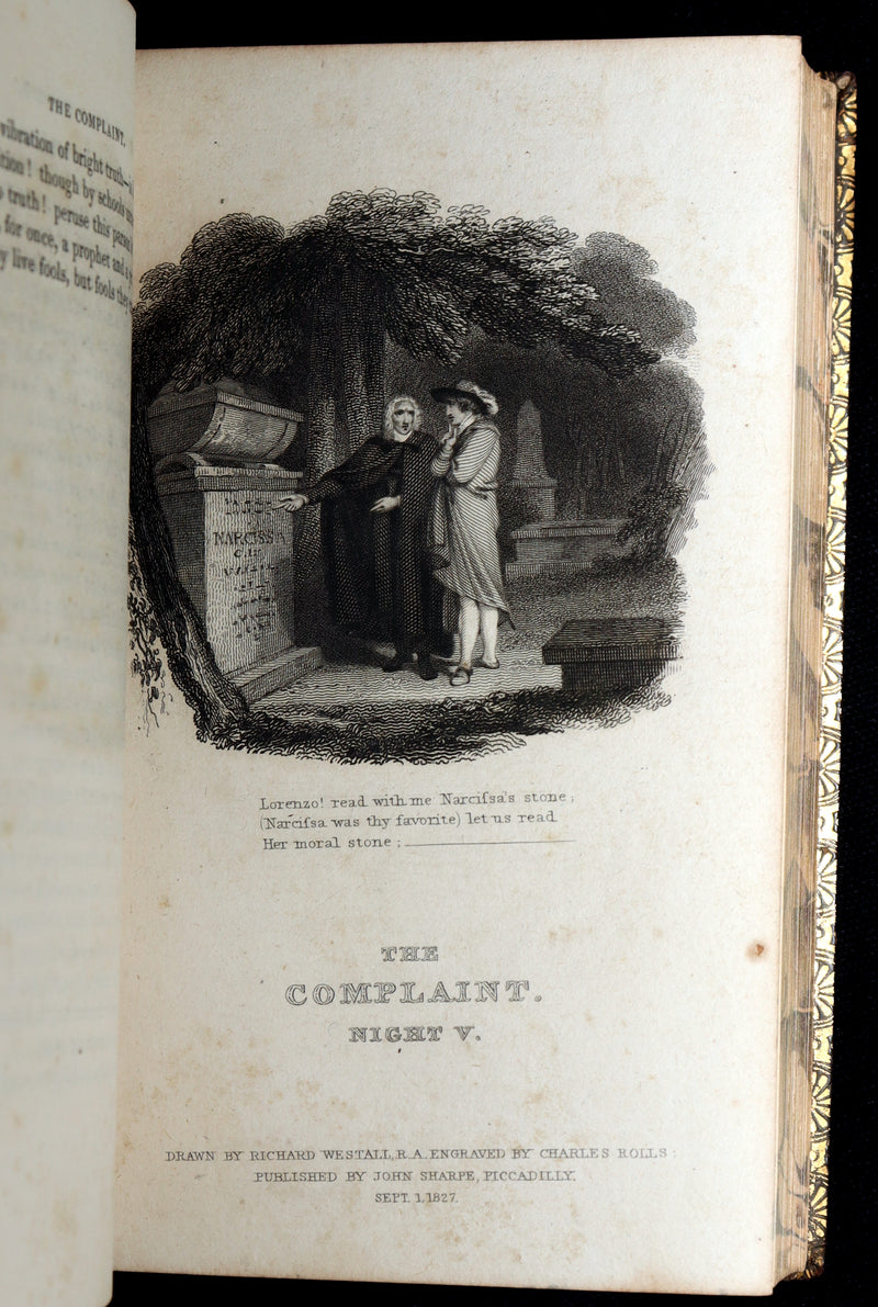 1827 Rare Edition ~ Night Thoughts on Life, Death, & Immortality by Edward Young