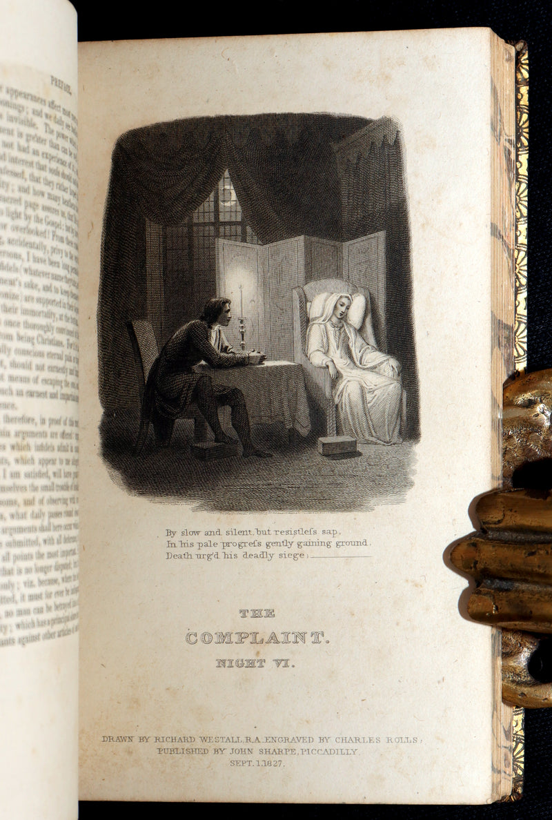 1827 Rare Edition ~ Night Thoughts on Life, Death, & Immortality by Edward Young