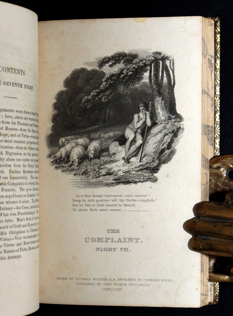 1827 Rare Edition ~ Night Thoughts on Life, Death, & Immortality by Edward Young