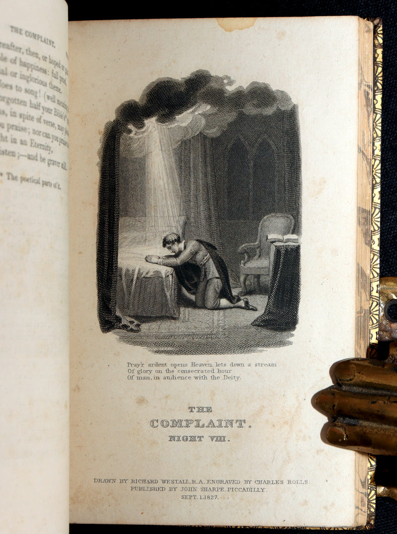 1827 Rare Edition ~ Night Thoughts on Life, Death, & Immortality by Edward Young