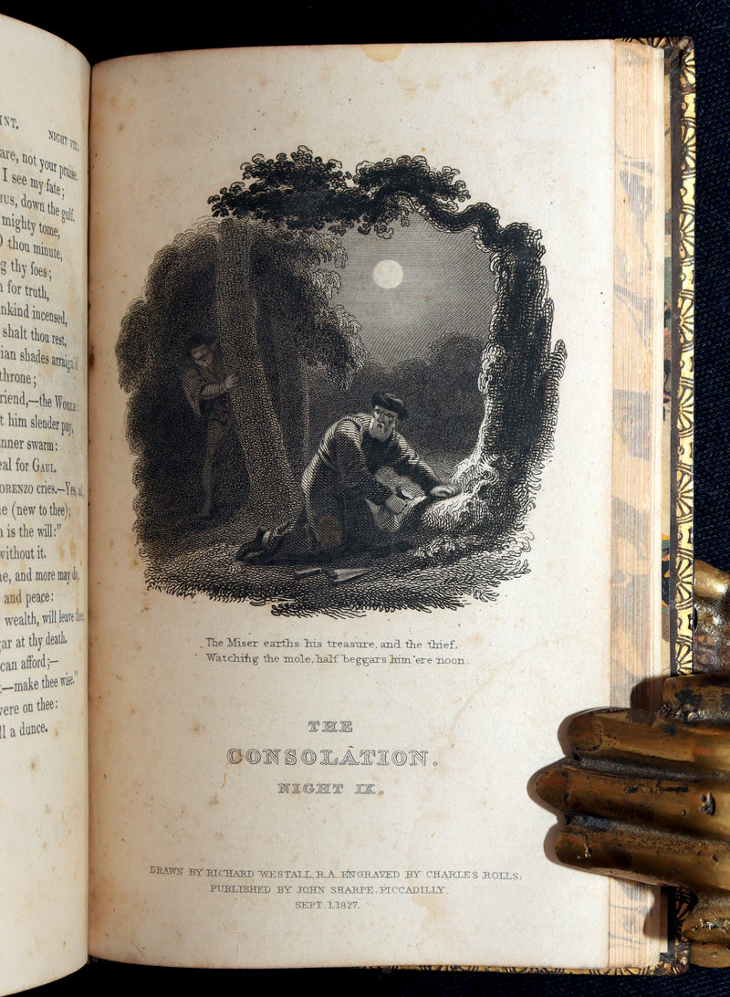 1827 Rare Edition ~ Night Thoughts on Life, Death, & Immortality by Edward Young