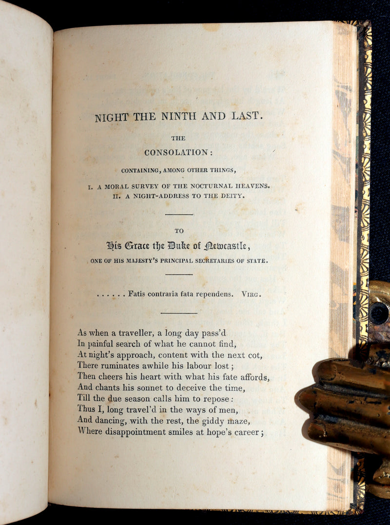 1827 Rare Edition ~ Night Thoughts on Life, Death, & Immortality by Edward Young