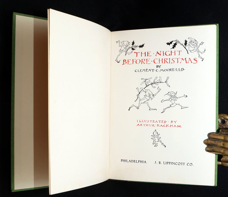 1938 The Night Before Christmas illustrated by Rackham - Bound by Sangorski