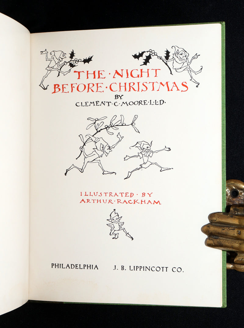 1938 The Night Before Christmas illustrated by Rackham - Bound by Sangorski
