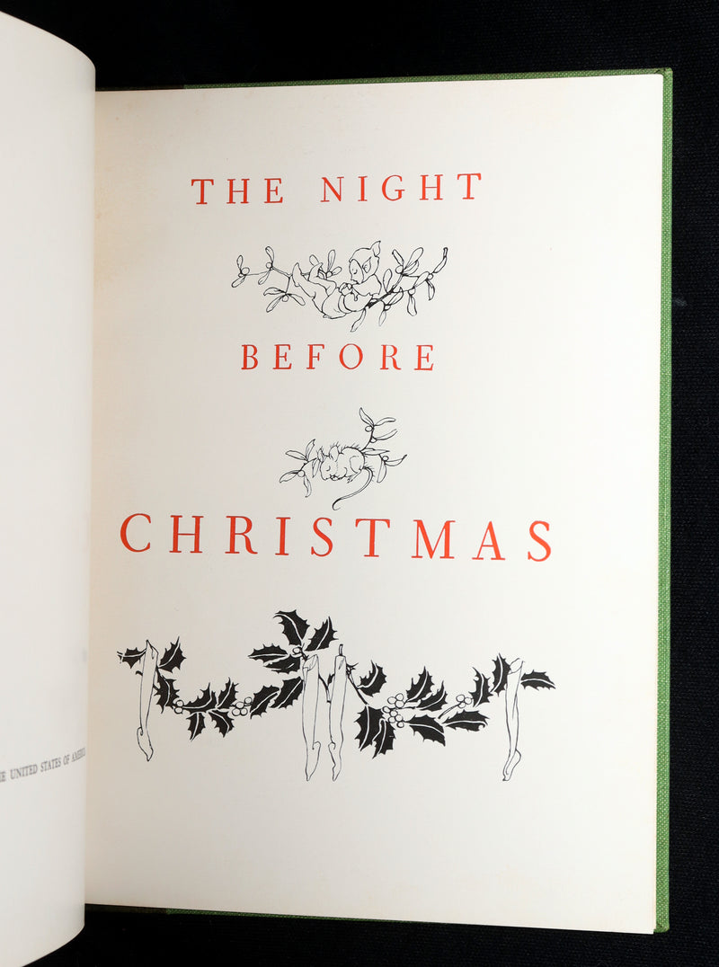 1938 The Night Before Christmas illustrated by Rackham - Bound by Sangorski