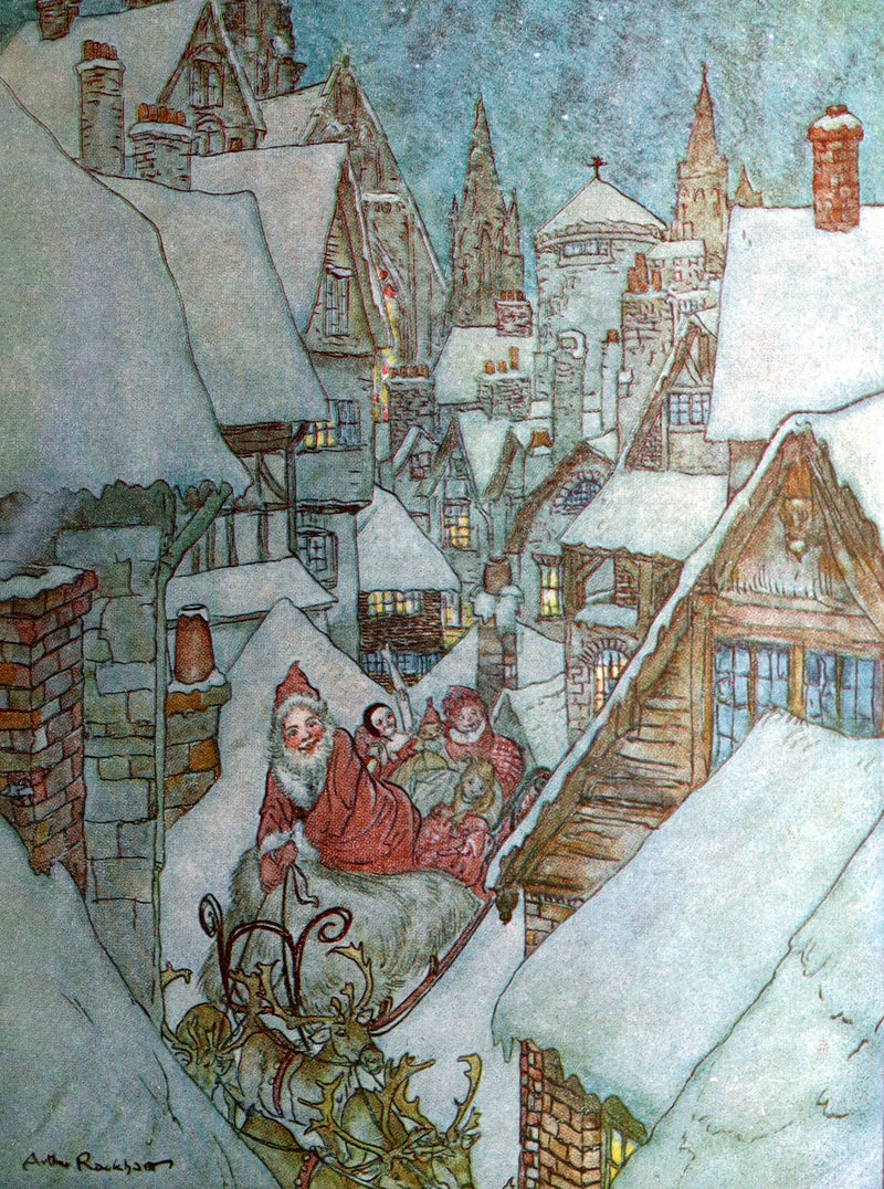 1938 The Night Before Christmas illustrated by Rackham - Bound by Sangorski