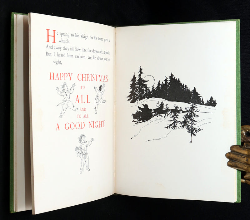 1938 The Night Before Christmas illustrated by Rackham - Bound by Sangorski