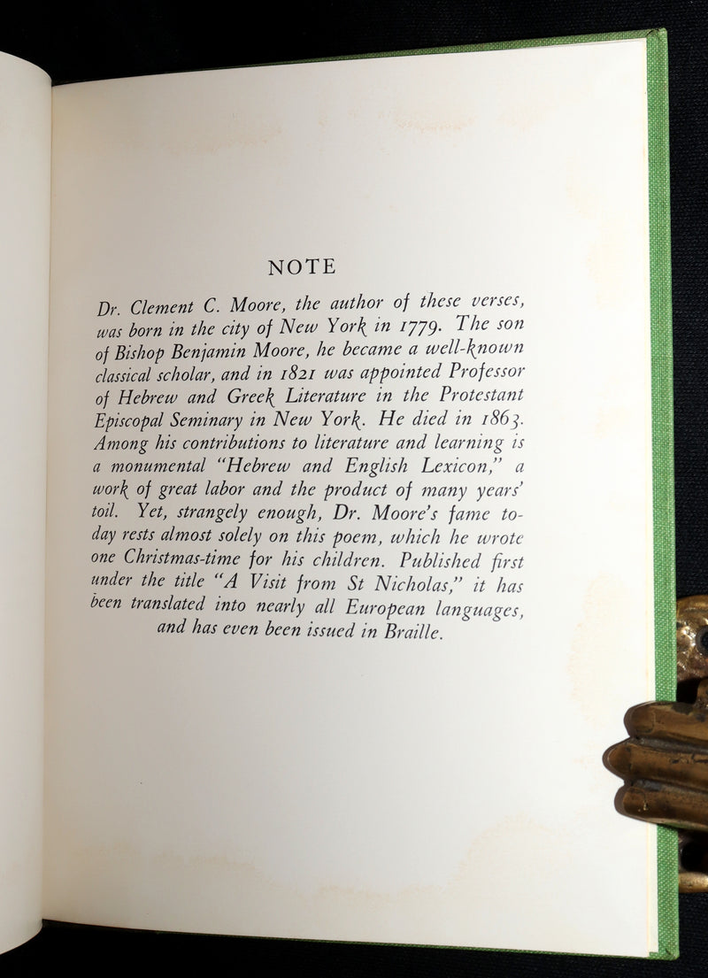 1938 The Night Before Christmas illustrated by Rackham - Bound by Sangorski