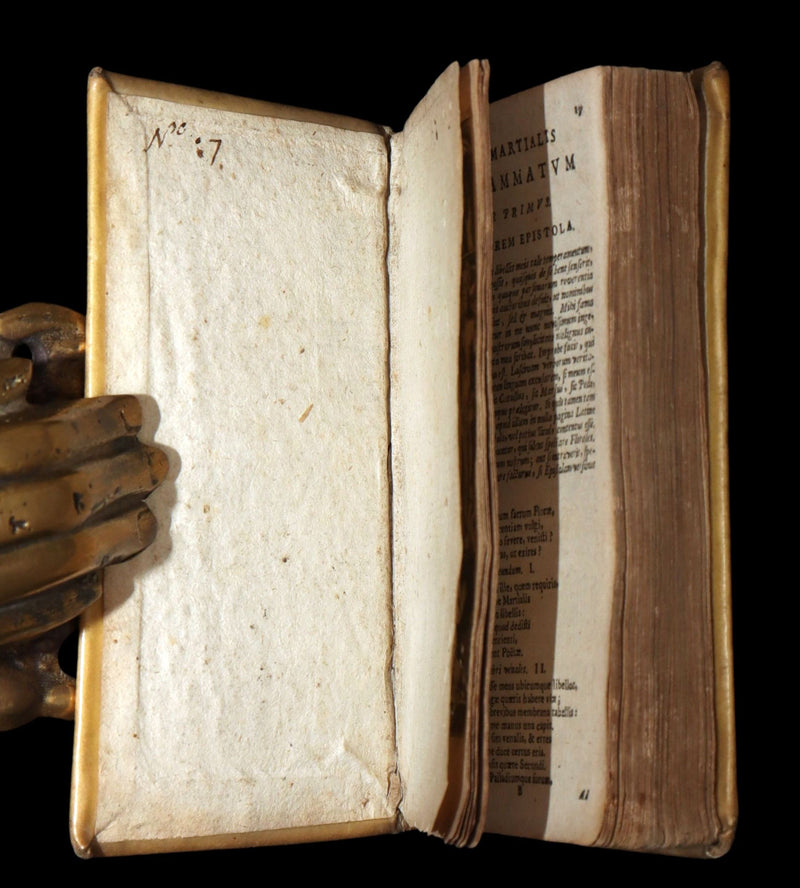 1621 Rare Latin vellum Book - Martial's Epigrams - M. Val Martialis Epigrammata