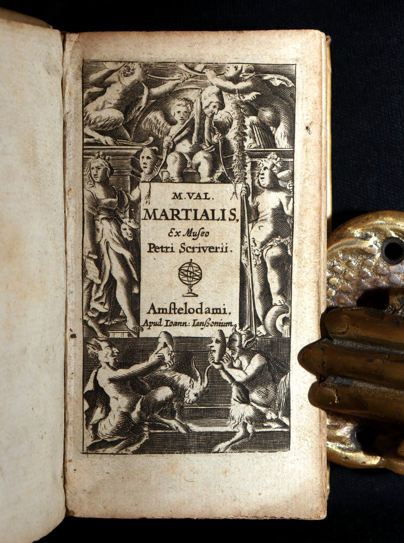 1621 Rare Latin vellum Book - Martial's Epigrams - M. Val Martialis Epigrammata