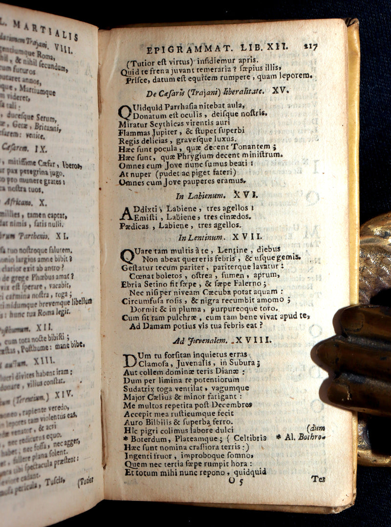 1621 Rare Latin vellum Book - Martial's Epigrams - M. Val Martialis Epigrammata