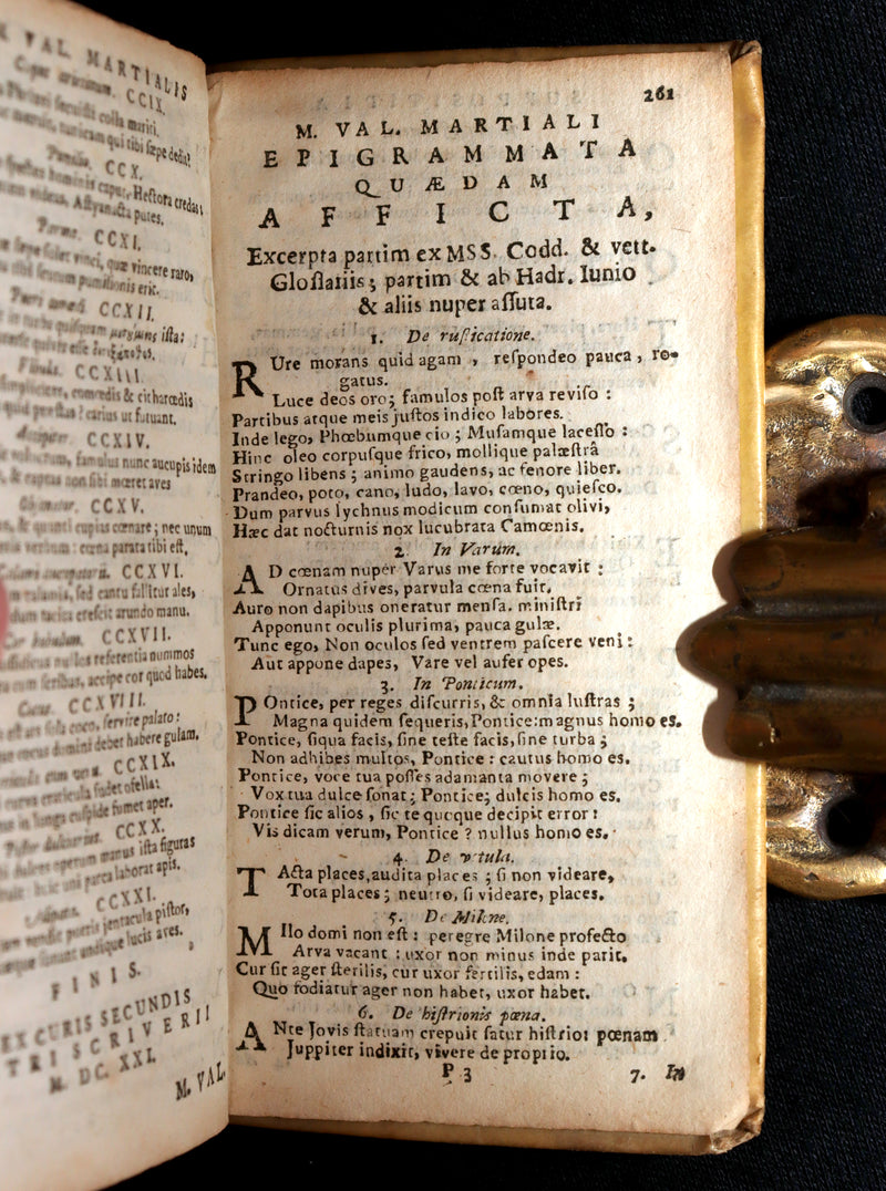 1621 Rare Latin vellum Book - Martial's Epigrams - M. Val Martialis Epigrammata