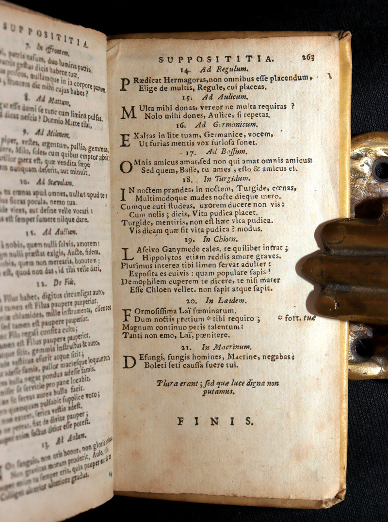 1621 Rare Latin vellum Book - Martial's Epigrams - M. Val Martialis Epigrammata