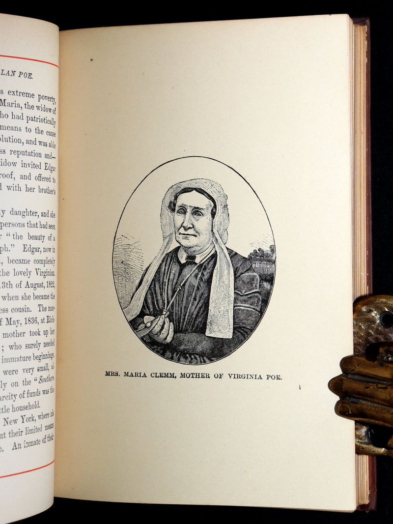 1882 Rare Book - Poems of Edgar Allan Poe with a Full Memoir of the Poet