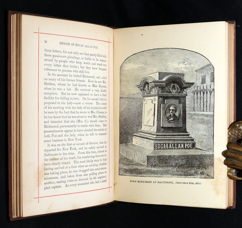 1882 Rare Book - Poems of Edgar Allan Poe with a Full Memoir of the Poet