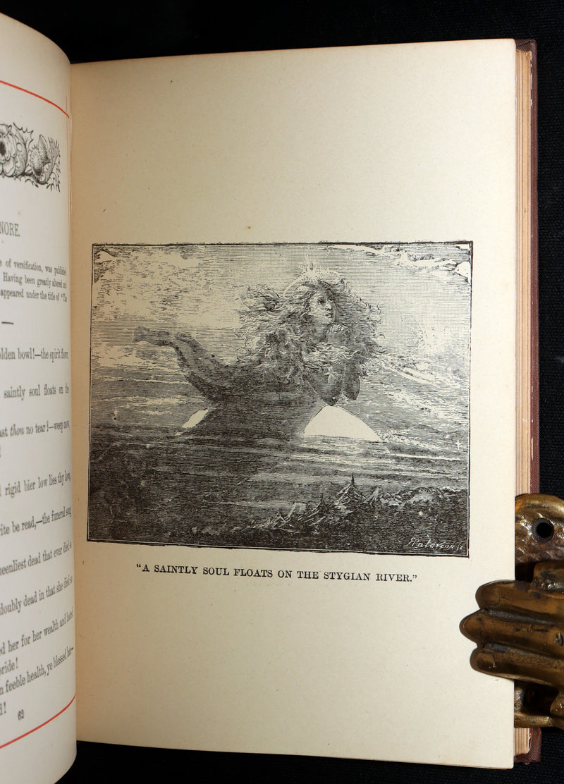 1882 Rare Book - Poems of Edgar Allan Poe with a Full Memoir of the Poet