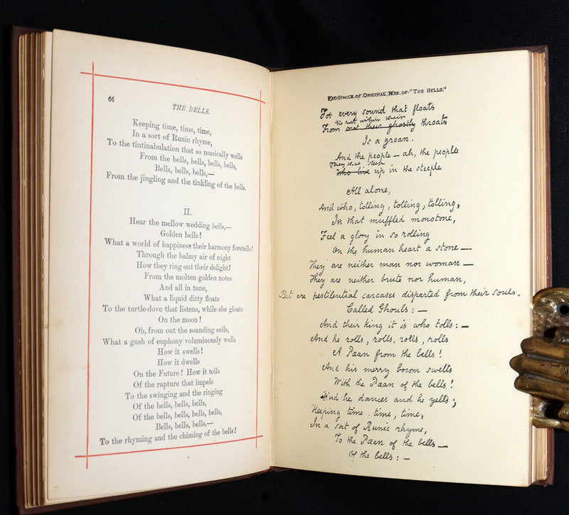 1882 Rare Book - Poems of Edgar Allan Poe with a Full Memoir of the Poet