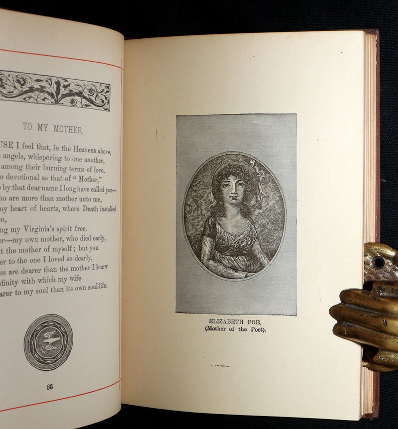 1882 Rare Book - Poems of Edgar Allan Poe with a Full Memoir of the Poet