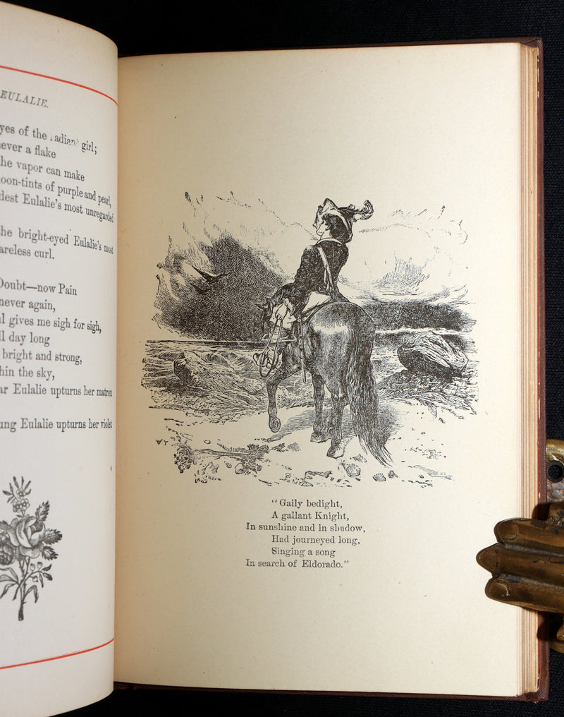 1882 Rare Book - Poems of Edgar Allan Poe with a Full Memoir of the Poet