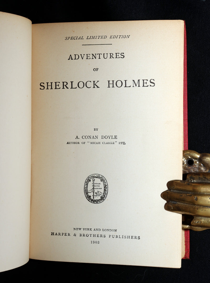 1903 Rare Book - Adventures of Sherlock Holmes by Arthur Conan Doyle