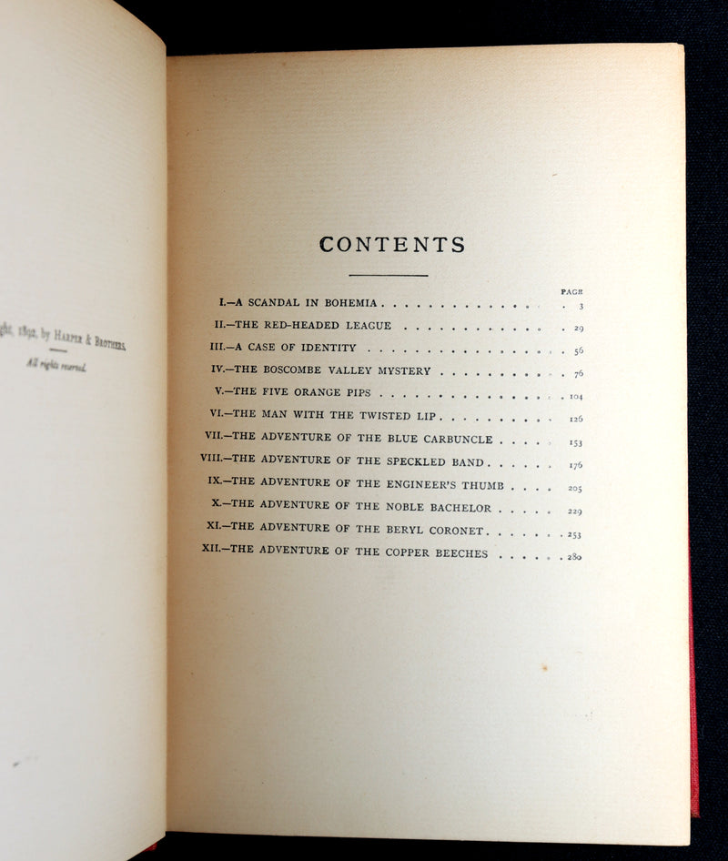 1903 Rare Book - Adventures of Sherlock Holmes by Arthur Conan Doyle