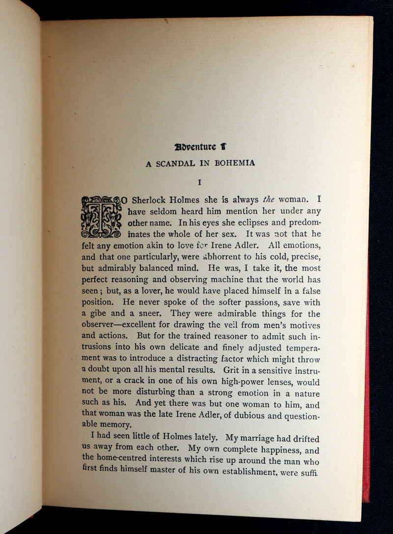 1903 Rare Book - Adventures of Sherlock Holmes by Arthur Conan Doyle