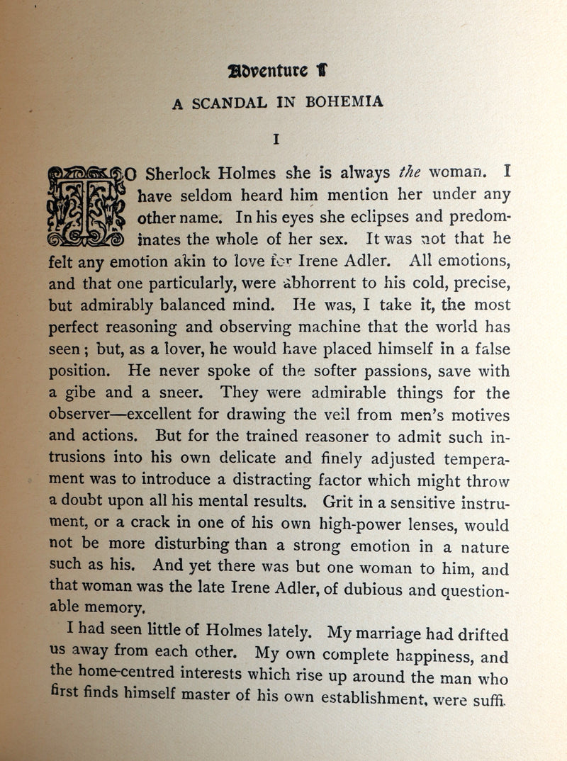 1903 Rare Book - Adventures of Sherlock Holmes by Arthur Conan Doyle