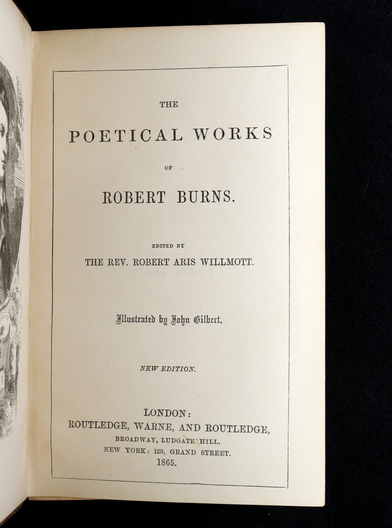 1865 Rare Book - Robert Burns’s Poetical Works, Illustrated by John Gilbert