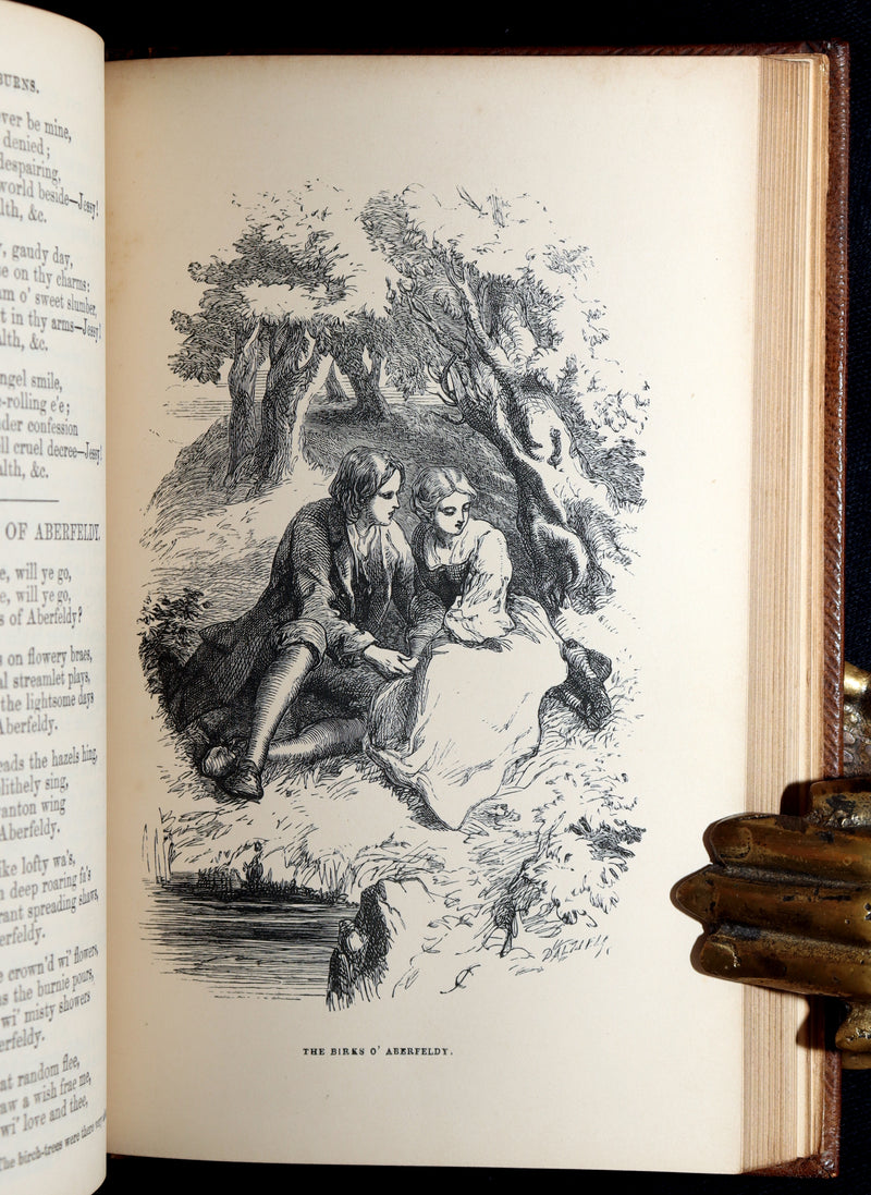 1865 Rare Book - Robert Burns’s Poetical Works, Illustrated by John Gilbert
