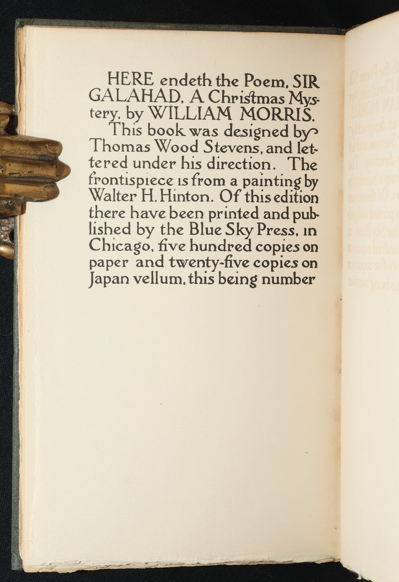 1904 First Edition - Sir Galahad, A Christmas Mystery by William Morris