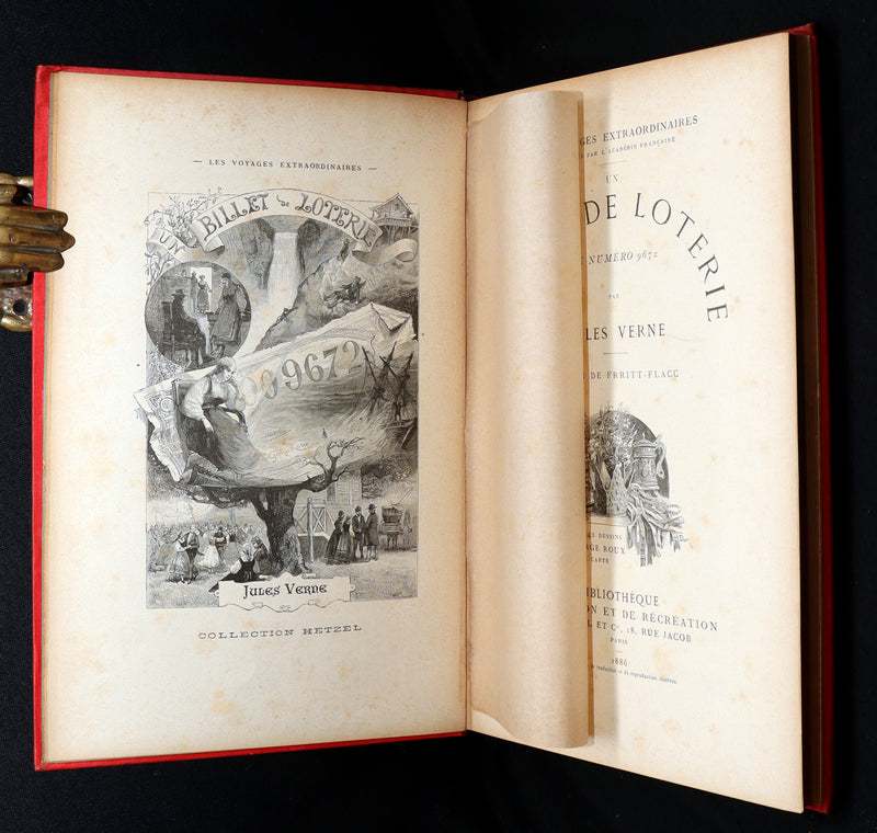 1886 First French Hetzel “Initiales” Edition - Jules Verne, Un Billet de Loterie