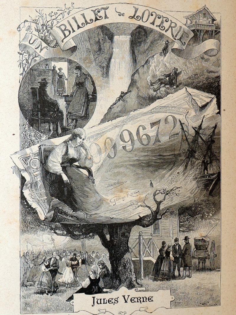 1886 First French Hetzel “Initiales” Edition - Jules Verne, Un Billet de Loterie
