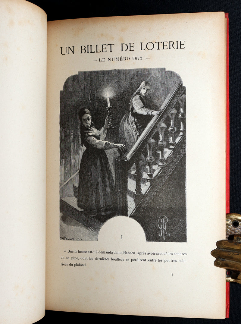 1886 First French Hetzel “Initiales” Edition - Jules Verne, Un Billet de Loterie